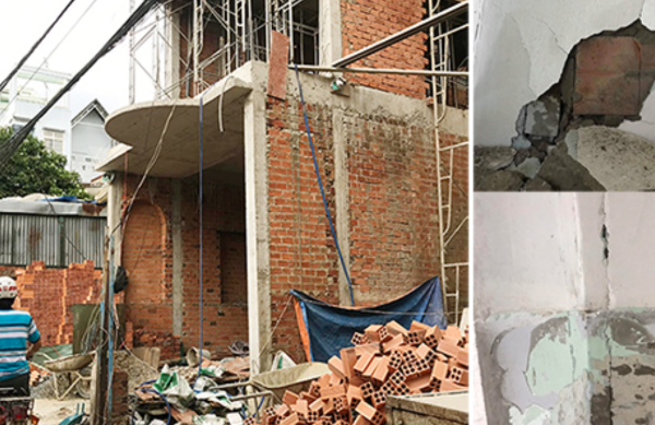 xây nhà làm nứt tường