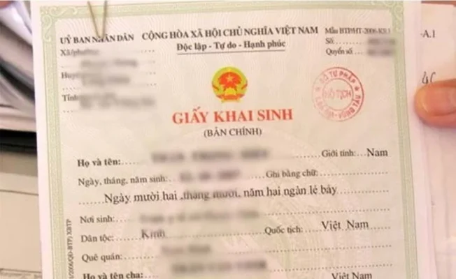 cấp lại giấy khai sinh