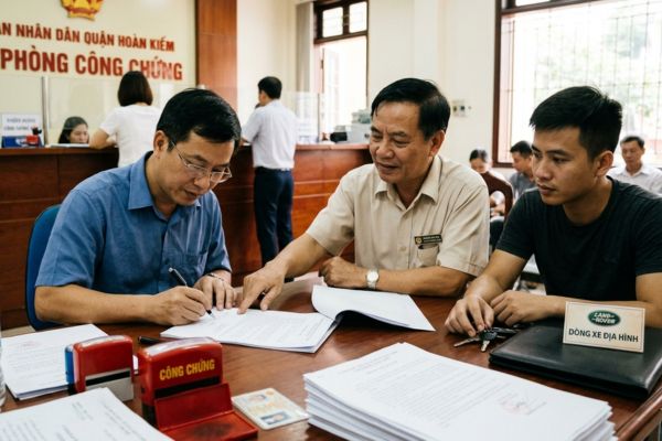 Công chứng hợp đồng mua bán xe địa hình Land Rover