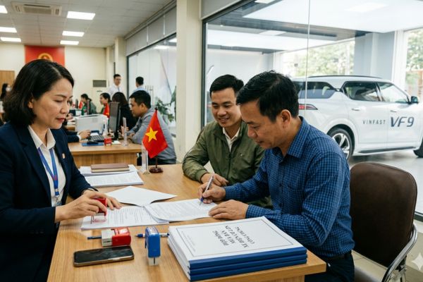 Công chứng hợp đồng mua bán xe điện Vinfast VF 9