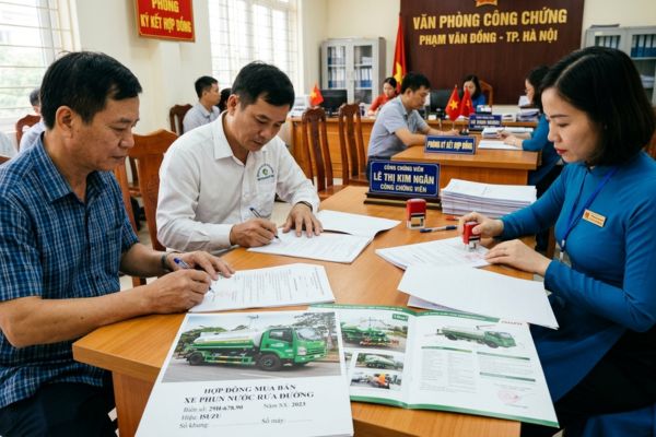 Công chứng hợp đồng mua bán xe phun nước rửa đường