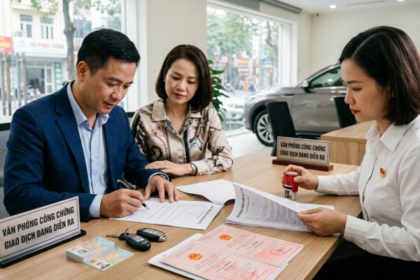 Công chứng hợp đồng mua bán xe sang Infiniti