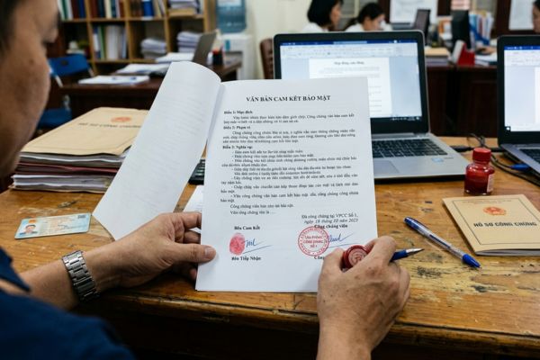 Công chứng văn bản cam kết bảo mật