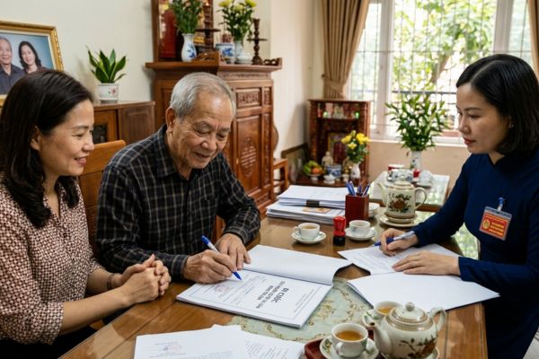 Di chúc của người có tài sản đứng tên con