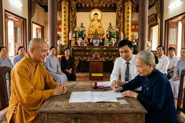 Di chúc để lại cơ sở tôn giáo