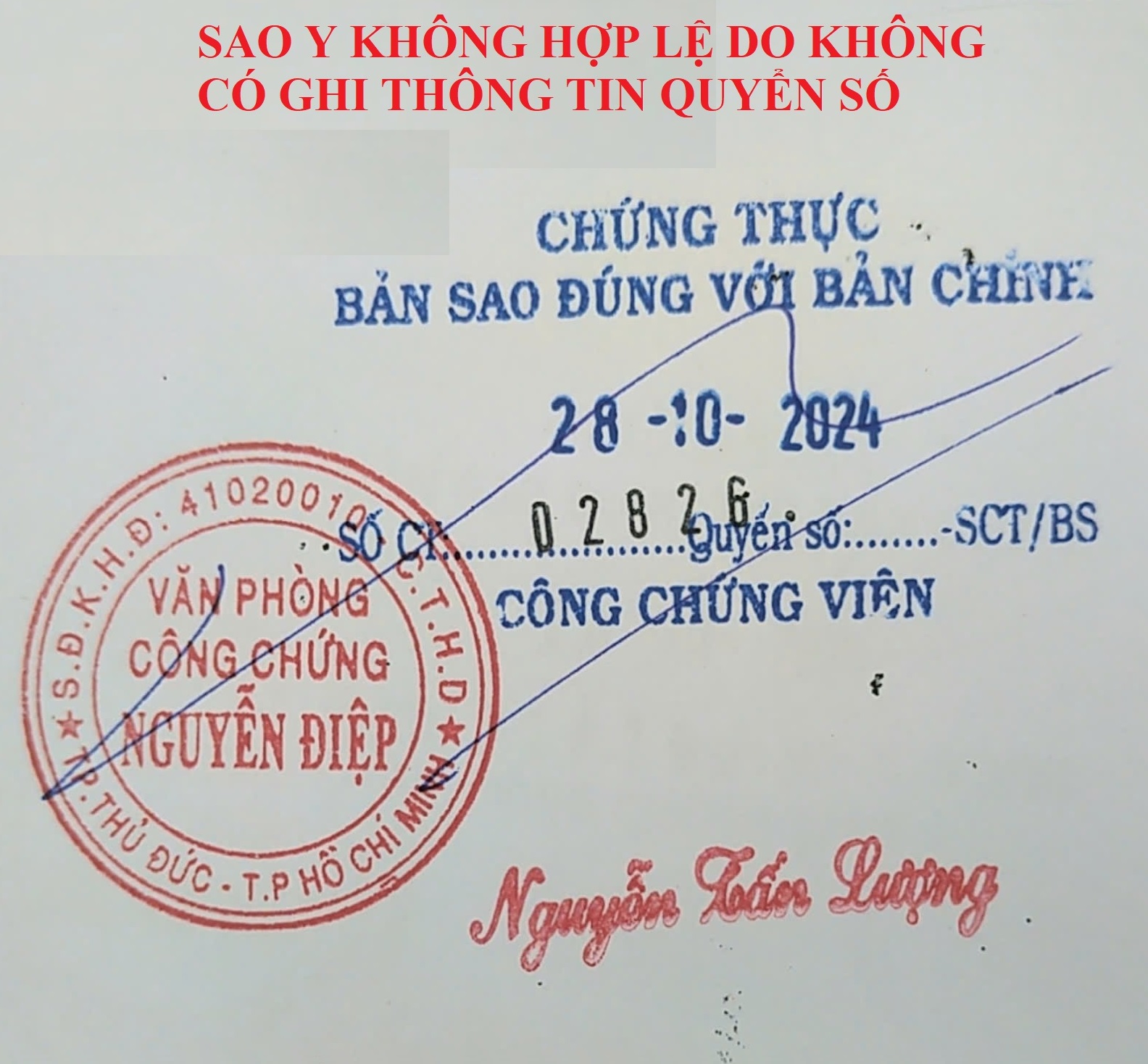 chứng thực bản sao