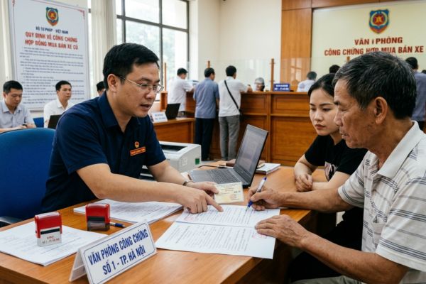 Quy định về công chứng hợp đồng mua bán xe cũ dưới 10 triệu