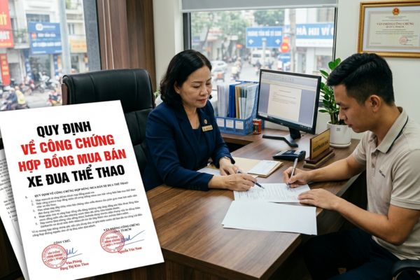 Quy định về công chứng hợp đồng mua bán xe đua thể thao