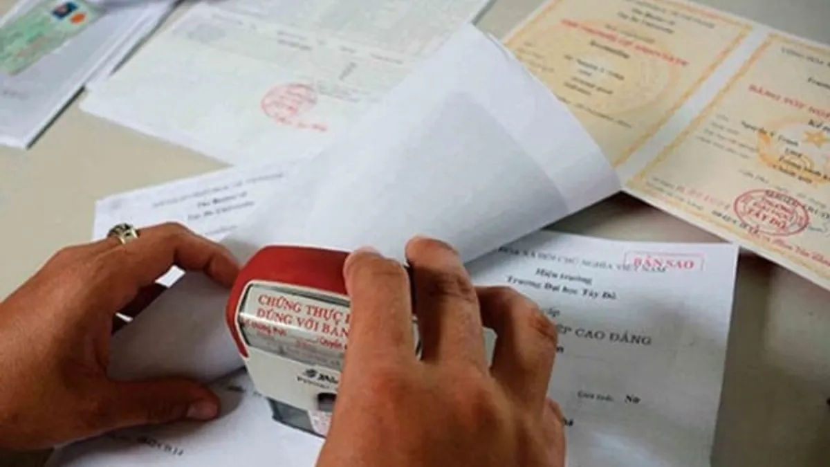 chứng thực bản sao