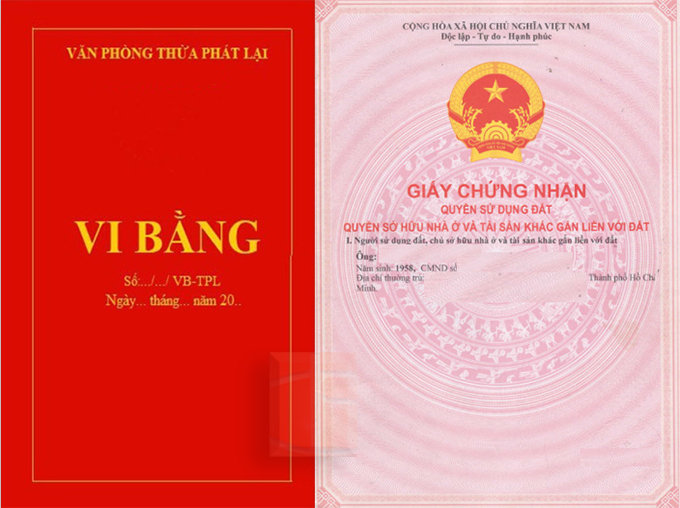 mua bán nhà đất bằng vi bằng