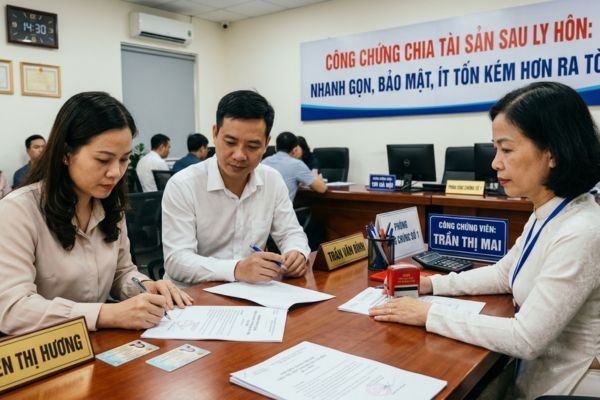 Chia tài sản sau ly hôn tại phòng công chứng: Nhanh gọn, bảo mật và ít tốn kém hơn ra Tòa