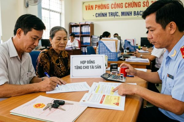 Công chứng hợp đồng tặng cho tài sản cho người ngoài: Những lưu ý đặc biệt về mức thuế thu nhập cá nhân cần đóng