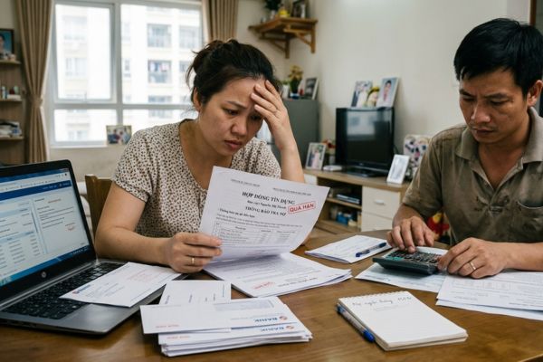Khi một bên vợ hoặc chồng có nghĩa vụ trả nợ từ hợp đồng tín dụng