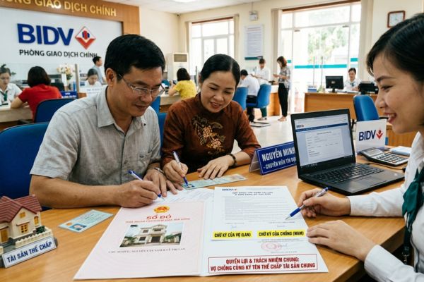 Quyền của vợ và chồng với tài sản trong việc thế chấp để vay vốn