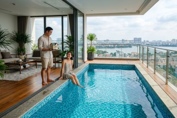 Mua nhà căn hộ có hồ bơi riêng trong căn hộ