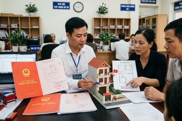 Mua nhà có diện tích thực tế lệch so với sổ đỏ: Cách xử lý khôn ngoan tại phòng công chứng