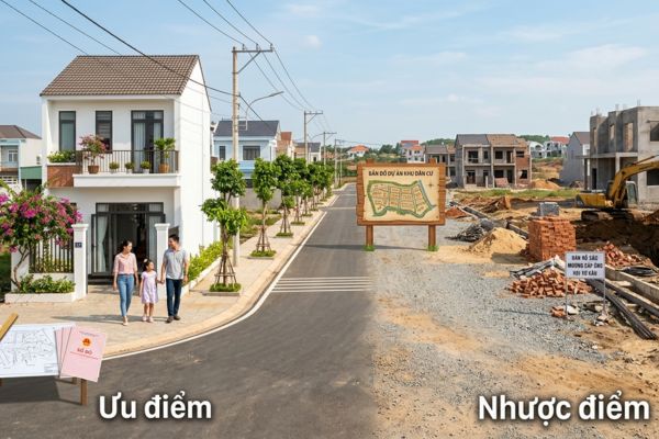 Mua nhà đất ở khu dân cư mới: Ưu nhược điểm