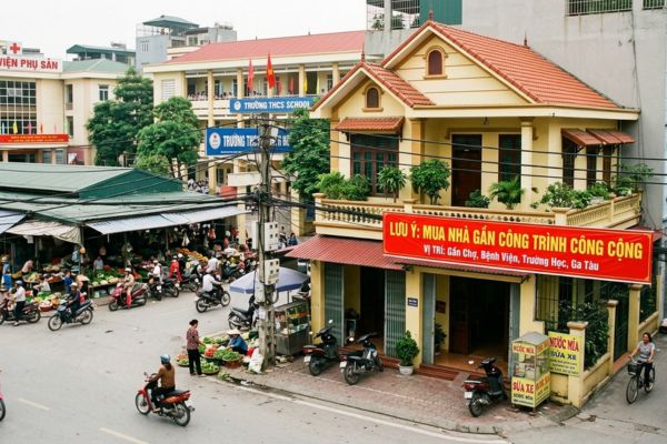Mua nhà đất ở vị trí gần công trình công cộng: Lưu ý