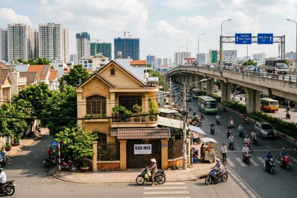 Mua nhà đất ở vùng có cầu vượt giao thông