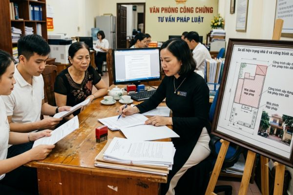Bán nhà có công trình xây dựng trái phép trên đất: Văn phòng công chứng xử lý sao?