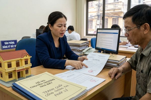 Bán nhà có tranh chấp về tên miền cổng thông tin: Pháp lý