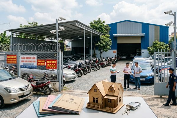 Bán nhà kho xe cộ: Pháp lý và an ninh