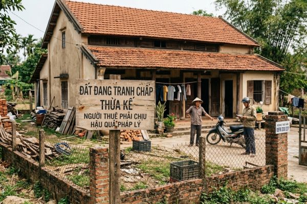 Cho thuê đất bị tranh chấp thừa kế: Hậu quả pháp lý người thuê chịu