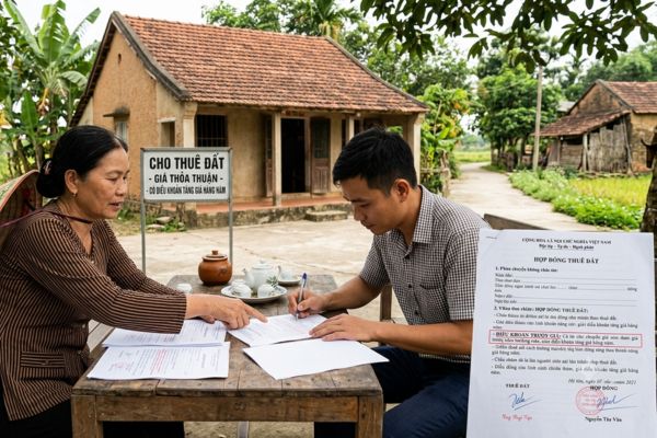 Cho thuê đất nhưng muốn tăng giá theo năm: Đưa điều khoản trượt giá vào công chứng