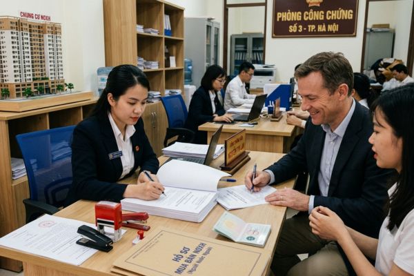 Công chứng hợp đồng mua bán Nhà ở xã hội (NƠXH) cho người nước ngoài làm việc theo hiệp định