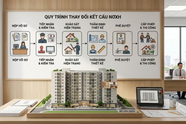 Quy trình xin phép thay đổi kết cấu Nhà ở xã hội (NƠXH)
