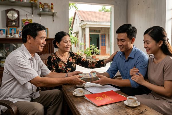 Bố mẹ cho tiền mua đất sau cưới: Làm sao xác lập tài sản riêng?