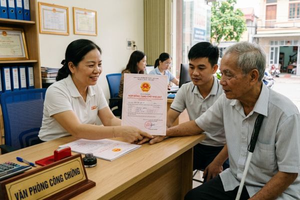 Cho tặng nhà đất cho người tàn tật nặng: Miễn giảm chi phí công chứng thế nào?
