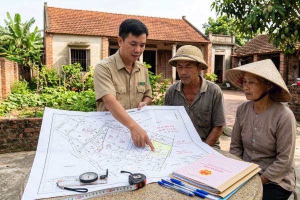 Cho tặng nhà đất dính sai lệch số tờ, số thửa do đo đạc bản đồ địa chính mới