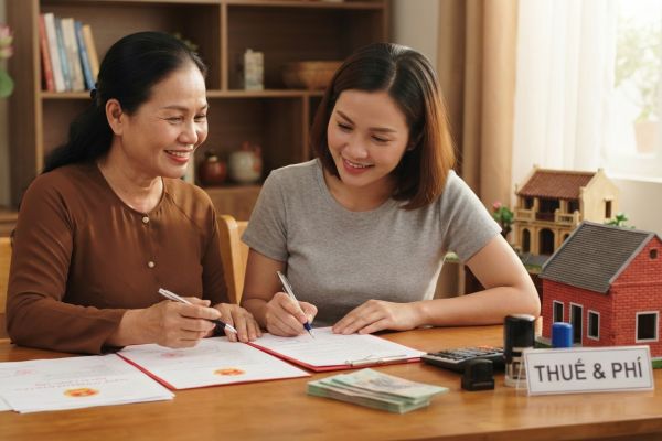 Cho tặng nhà đất giữa chị chồng và em dâu: Nghĩa vụ tài chính gồm những gì?