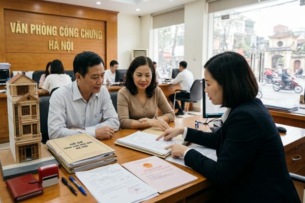 Công chứng tặng cho nhà đất tại Hà Nội: Danh mục hồ sơ và địa chỉ uy tín