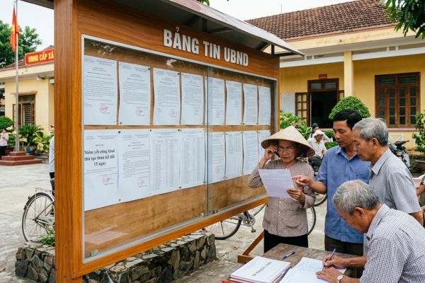 Quy trình niêm yết công khai thủ tục thừa kế đất tại UBND cấp xã (15 ngày)