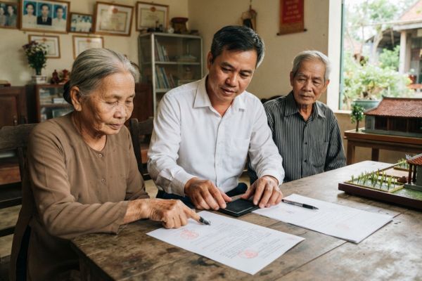 Tặng cho nhà đất nhưng người tặng cho không biết chữ: Thủ tục điểm chỉ và người làm chứng