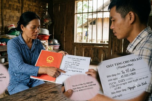 Tặng cho nhà đất nhưng sổ đỏ ghi sai tên lót, ngày tháng năm sinh của chủ sở hữu