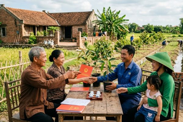 Tặng cho quyền sử dụng đất nông nghiệp kết hợp chuyển đổi cơ cấu cây trồng
