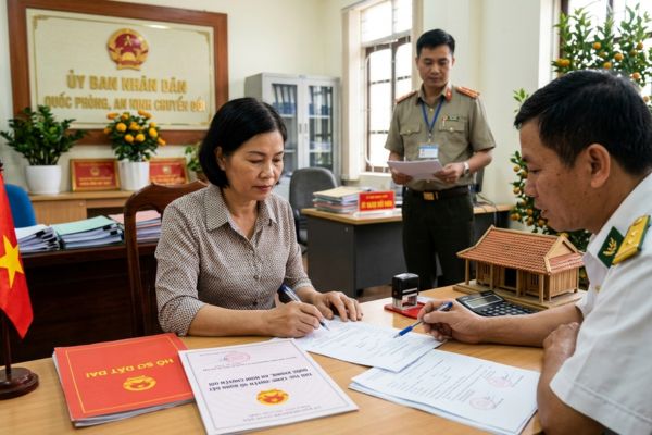 Thủ tục tặng cho quyền sử dụng đất đối với đất quốc phòng, an ninh chuyển đổi