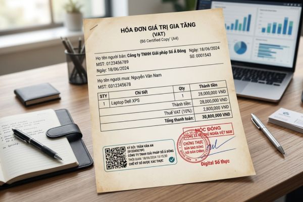 Chứng thực bản sao Hóa đơn giá trị gia tăng (VAT) có chữ ký số
