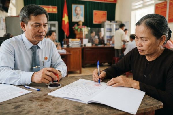 Chứng thực chữ ký trên bản cam kết không khởi kiện khi bị thu hồi đất dự án