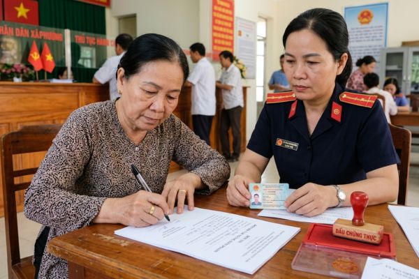 Chứng thực chữ ký trên đơn xin tạm ngừng kinh doanh của hộ gia đình