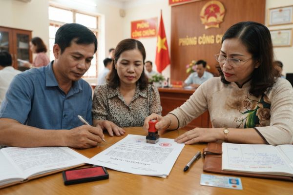 Chứng thực chữ ký trên giấy cam kết tài sản riêng của vợ chồng