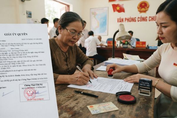 Chứng thực chữ ký trên giấy ủy quyền làm thủ tục sang tên xe máy không chính chủ