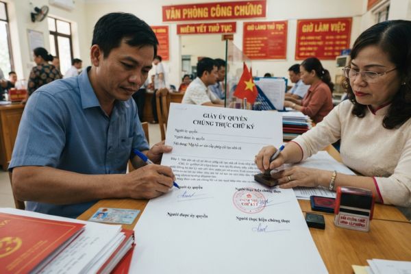 Chứng thực chữ ký trên giấy ủy quyền nộp hồ sơ xin phép cải tạo nhà cũ