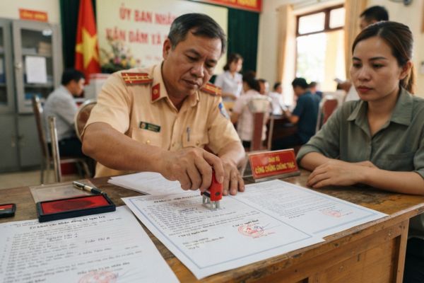 Chứng thực chữ ký trên tờ khai xác nhận đăng ký tạm trú cho người thuê nhà