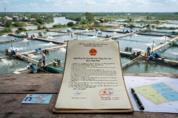 Chứng thực hợp đồng cho thuê đất nuôi trồng thủy sản ngắn hạn