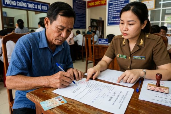 Hướng dẫn thủ tục chứng thực chữ ký trên giấy ủy quyền nhận lương hưu