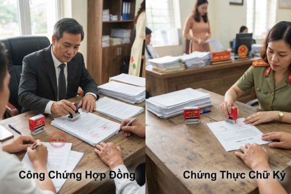 Mẹo phân biệt giữa công chứng hợp đồng và chứng thực chữ ký nhanh nhất
